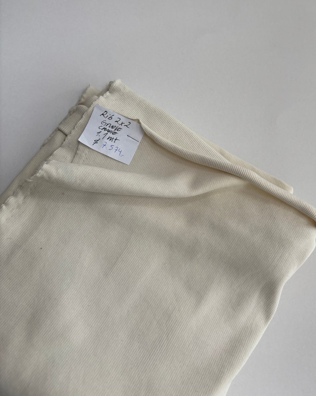 Saldo Rib 2x2 grueso crudo