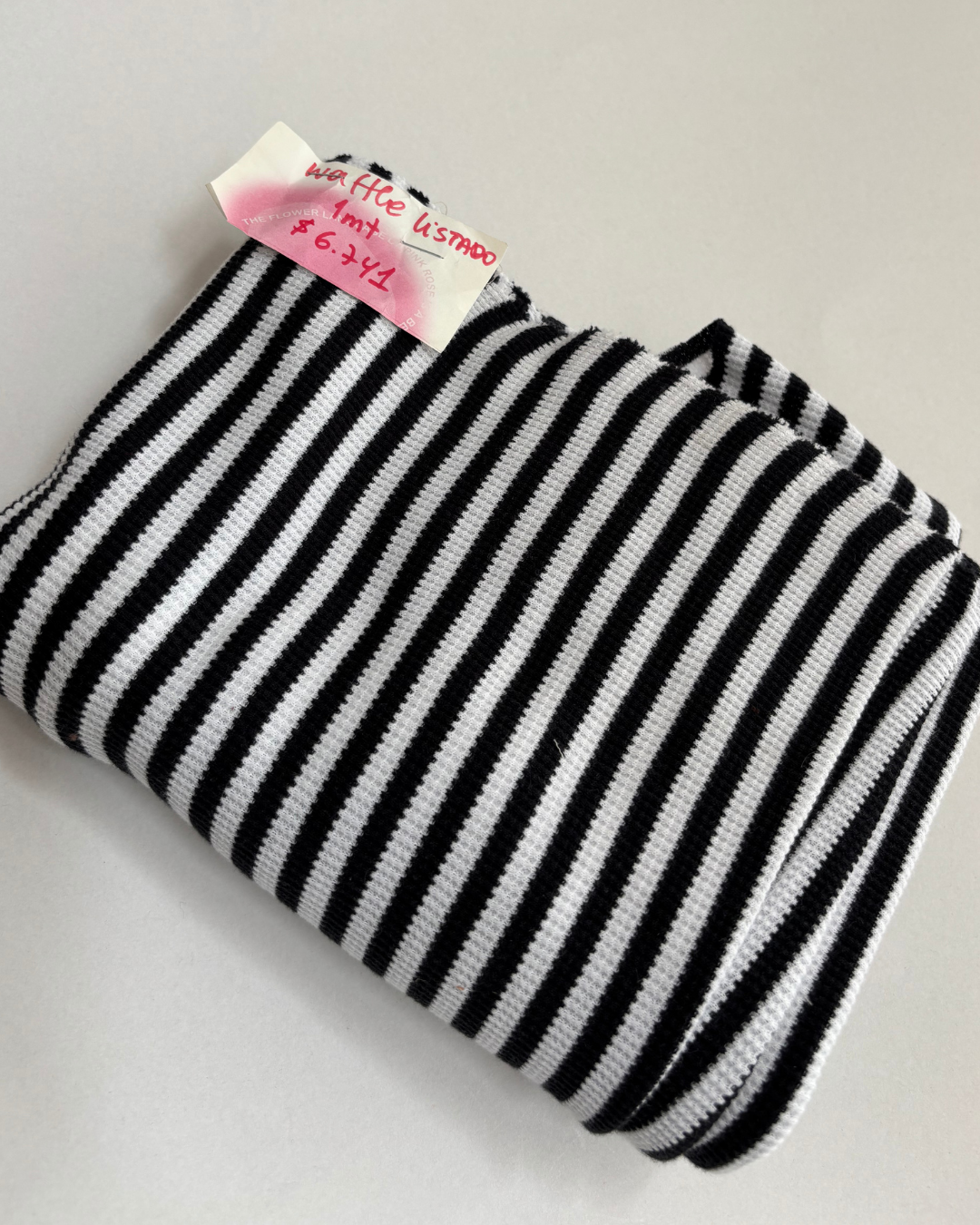 Saldo Waffle listado blanco / negro