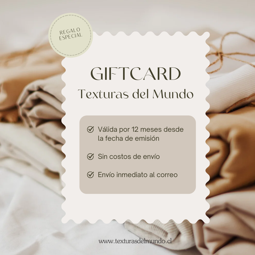 GIFTCARD TEXTURAS DEL MUNDO