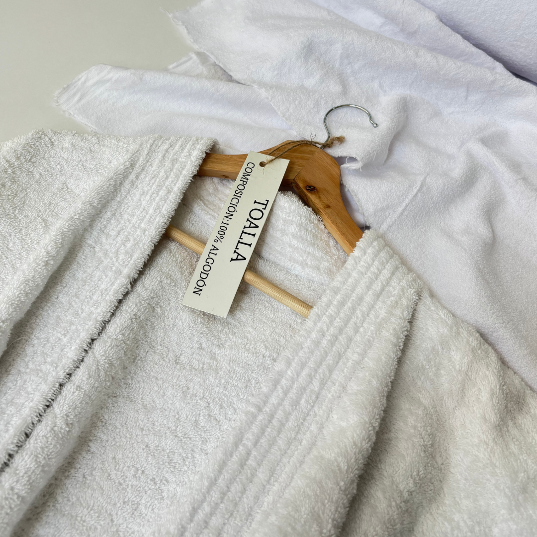 Tela toalla doble ancho blanco