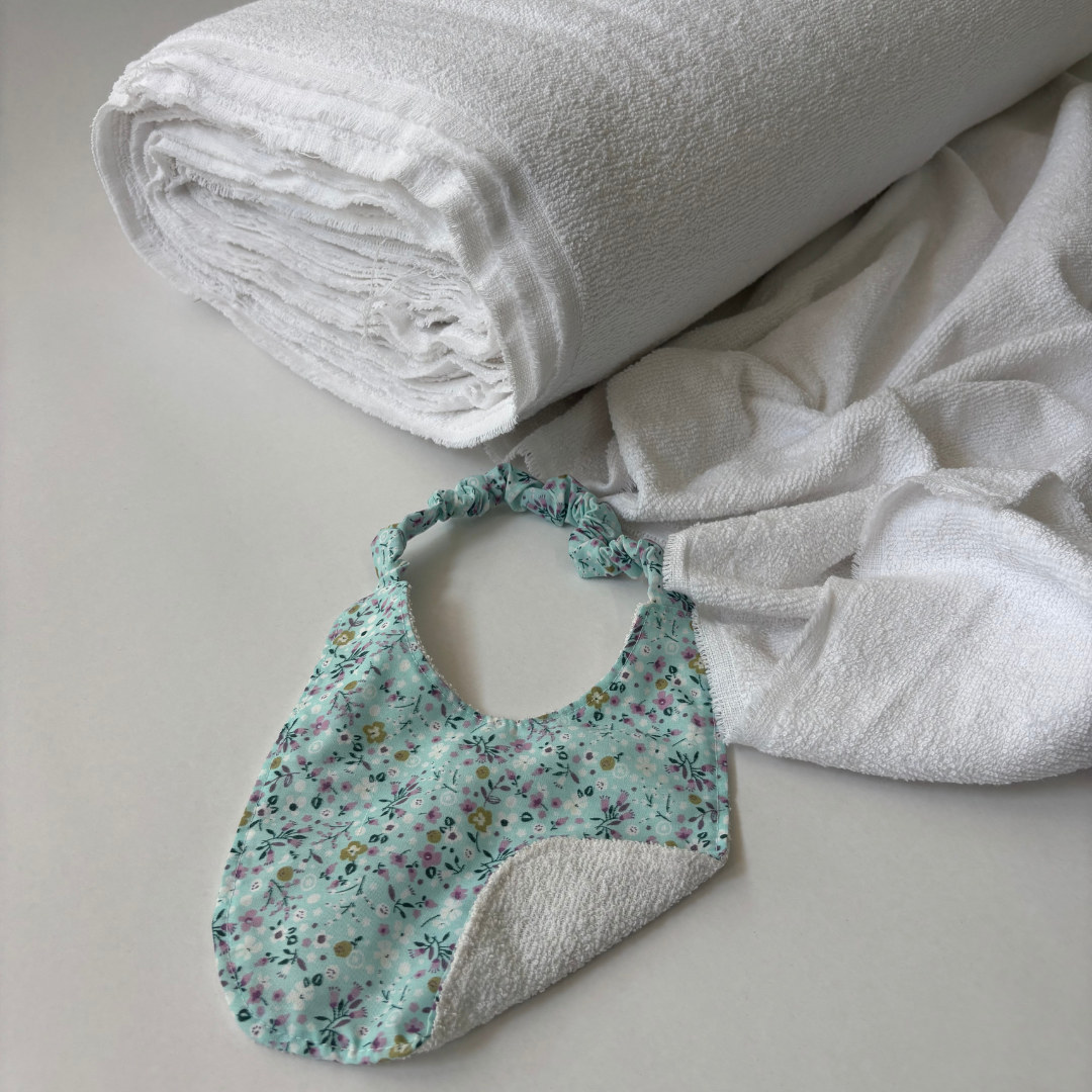 Tela toalla delgada blanco