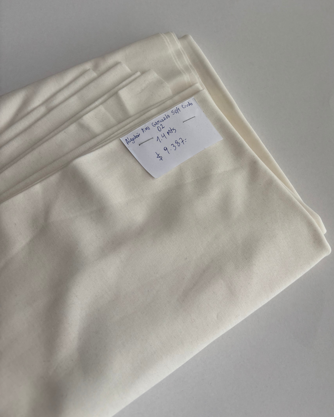 Saldo Algodón pima gamuzado 50/1 crudo