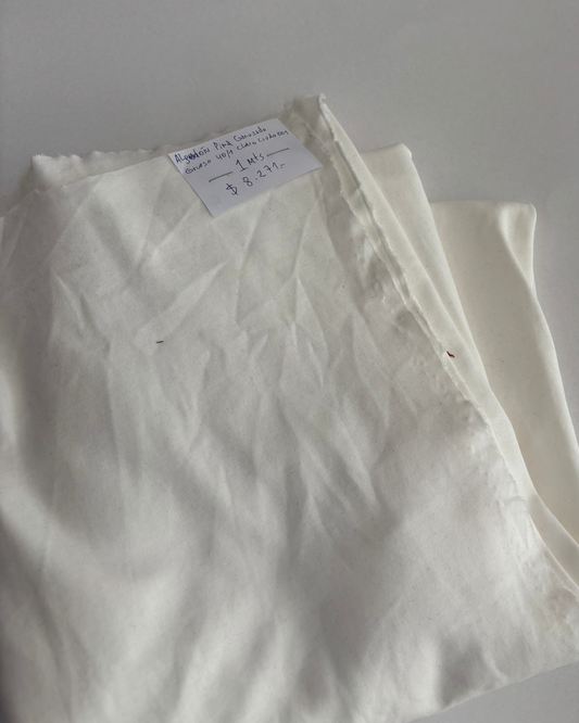 Saldo Algodón pima gamuzado grueso 40/1 claro crudo 001