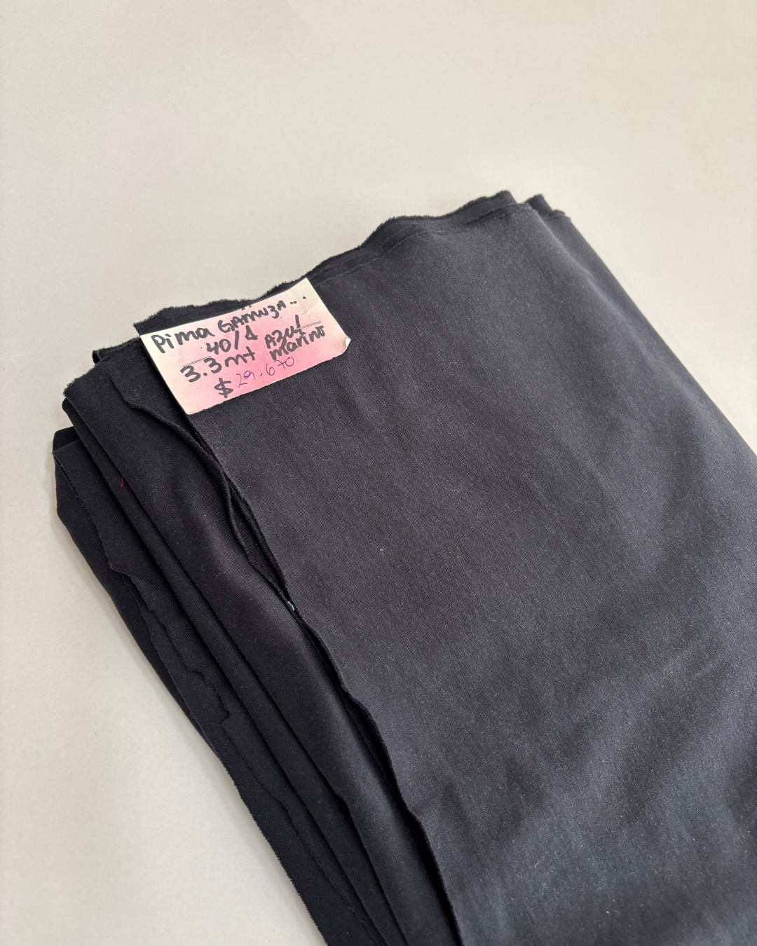 Saldo Algodón pima gamuzado 40/1 azul marino