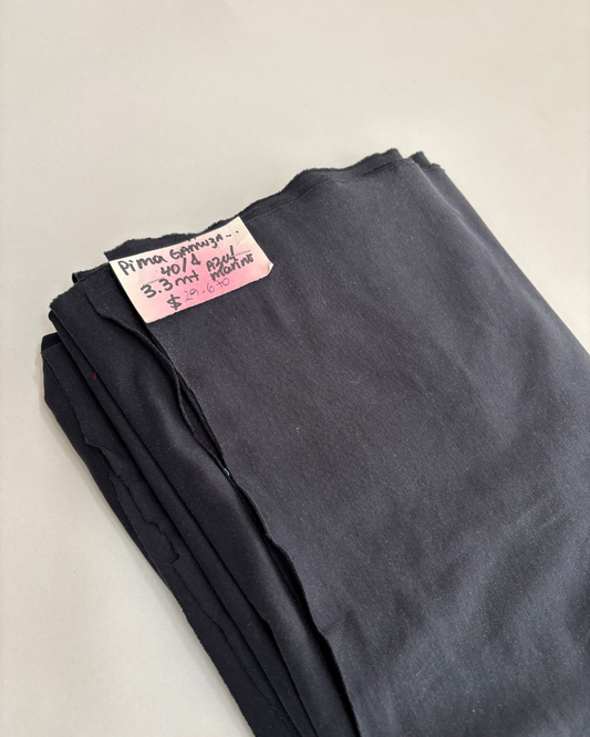 Saldo Algodón pima gamuzado 40/1 azul marino