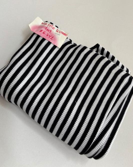 Saldo Waffle listado blanco / negro