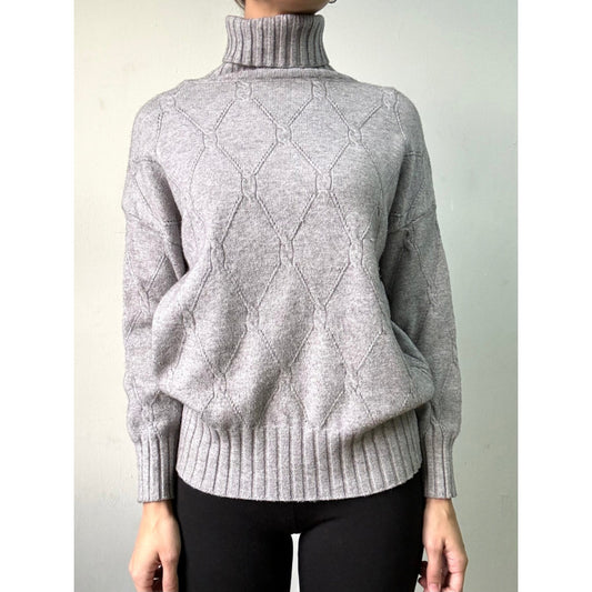 SWEATER GRIS CUELLO TORTUGA